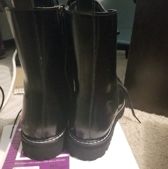 Thursday Black Polished Boots - Picture 2 of 11